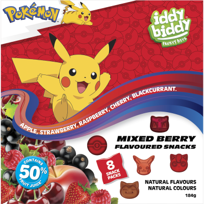 Iddy Biddy Pokemon Mixed Berry Fruity Bits 184g