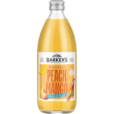 Barker's Peach & Mango Soda Syrup 500ml