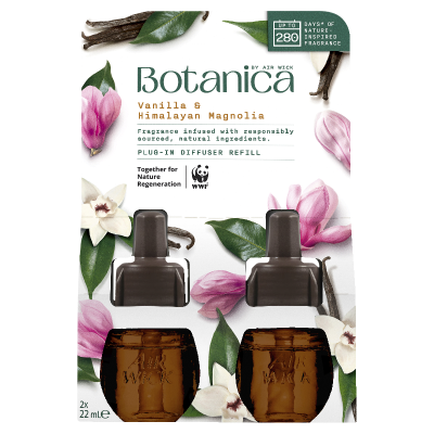 Botanica By Air Wick Vanilla & Himalayan Magnolia Plug-In Diffuser Refill 2 x 22ml