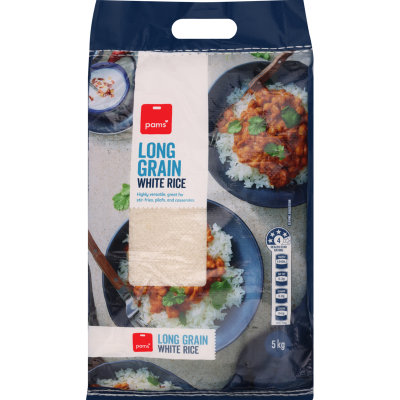 Pams Long Grain White Rice 5kg