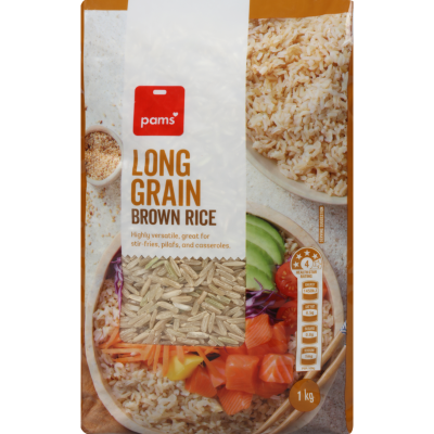 Pams Long Grain Brown Rice 1kg