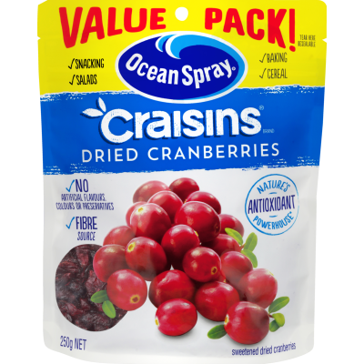 Ocean Spray Original Craisins Dried Cranberries 250g