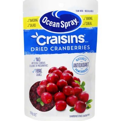 Ocean Spray Original Craisins Dried Cranberries 150g