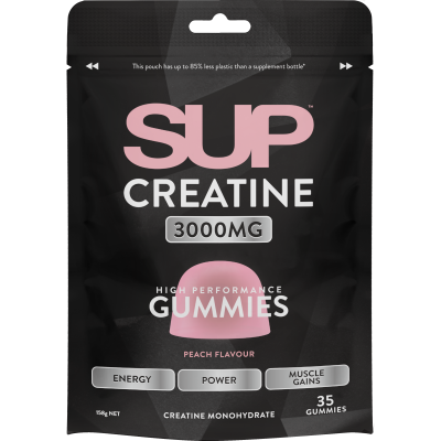 SUP High Performance Creatine 3000mg Peach Flavour Gummies 35pk