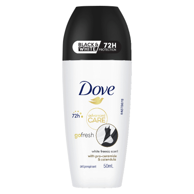 Dove Advanced Care White Freesia Scent 72Hr Antiperspirant Roll On 50ml