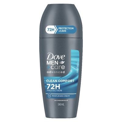Dove Men + Care Clean Comfort 72hr Antiperspirant Deodorant Roll On 50ml