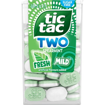 Tic Tac TWO Sugar Free Spearmint Fresh Mild 38.5g