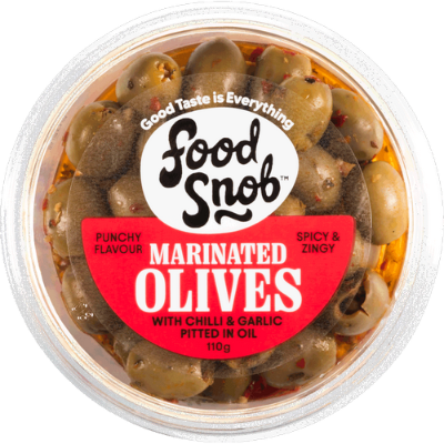 Food Snob Chilli & Garlic Olives 110g