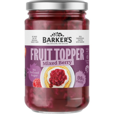 Barker's Mixed Berry Fruit Topper 300g