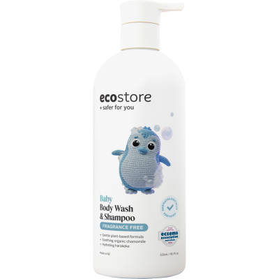 Ecostore Baby Fragrance Free Body Wash & Shampoo 535ml