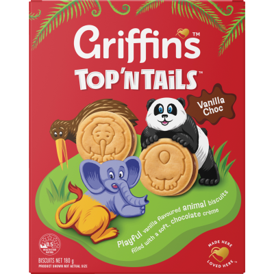 Griffin's Top 'n Tails Vanilla Choc Biscuits 180g