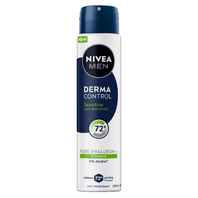 Nivea Men Derma Control Sensitive 72hr Anti-Perspirant Aerosol 250ml