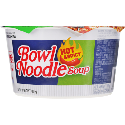 Nongshim Hot & Spicy Ramyun Bowl Noodle Soup 86g
