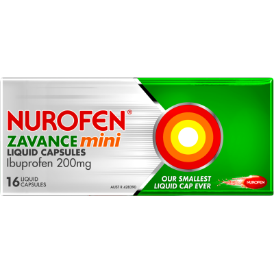Nurofen Mini Liquid Capsules Pain Relief 16pk