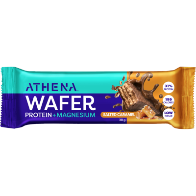 Athena Salted Caramel Wafer Protein + Magnesium Bar 38g
