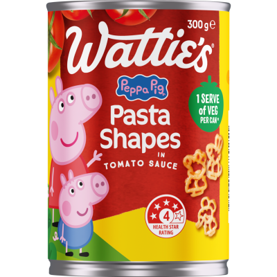 Wattie's Peppa Pig Shapes In Tomato Sauce Pasta Meals 300g