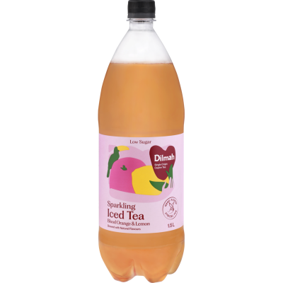 Dilmah Low Sugar Blood Orange & Lemon Sparkling Iced Tea 1.5l