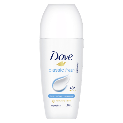 Dove Classic Fresh 48hr Antiperspirant Deodorant Roll On 50ml