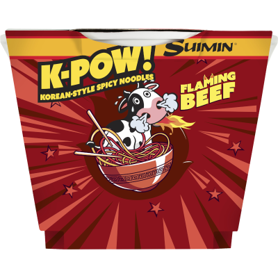 Sumin K-Pow Flaming Beef Korean-Style Spicy Noodles 105g