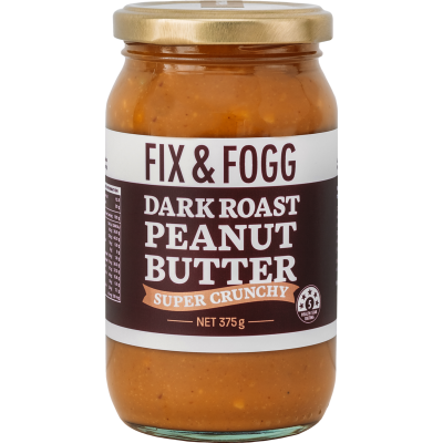 Fix & Fogg Dark Roast Super Crunchy Peanut Butter 375g
