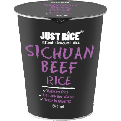 Just Rice Sichuan Beef Instant Flavoured Rice 80g