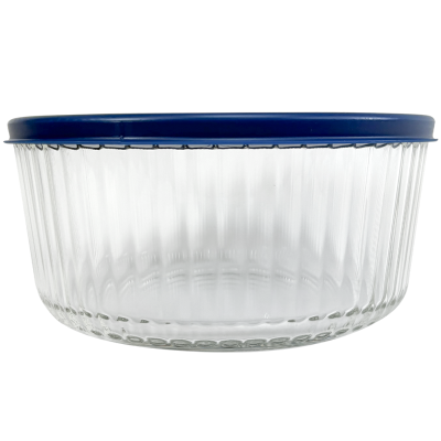 Kates Elara Round Ribbed Glass Container 1.6l 1pk