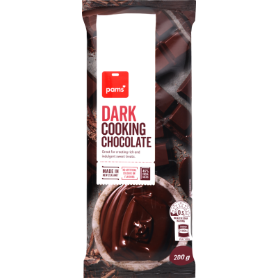 Pams Dark Cooking Chocolate 200g