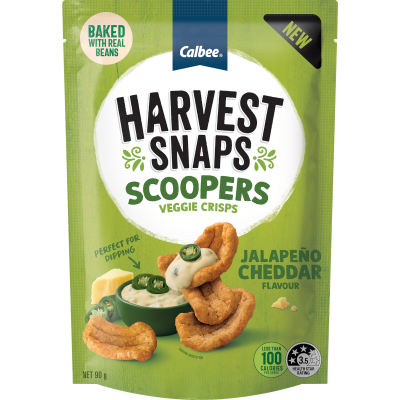 Calbee Harvest Snaps Jalapeno Cheddar Scoopers 90g