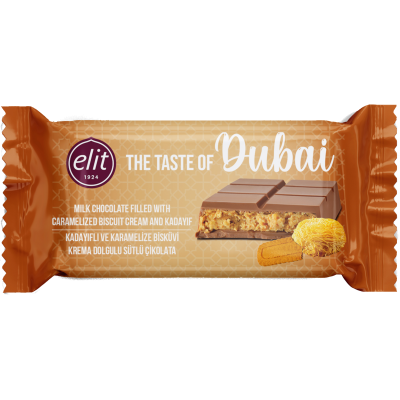 Elit The Taste Of Dubai Caramelized Cream And Kadaif Chocolate Bar 90g