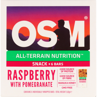 One Square Meal All-Terrain Nutrition Raspberry With Pomegranate Snack Bars 510g