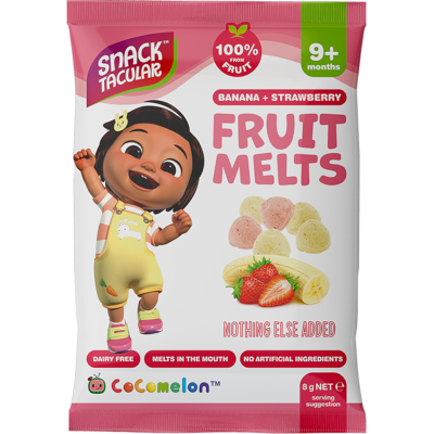 Snacktacular Banana + Strawberry Fruit Melts Baby Snack 9+ Months 8g