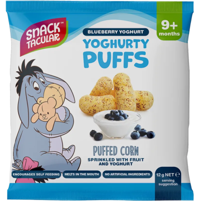 Snacktacular Blueberry Yoghurty Puffs Baby Snack 9+ Months 12g