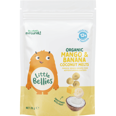 Little Bellies Mango & Banana Coconut Melts 12+ Months 20g