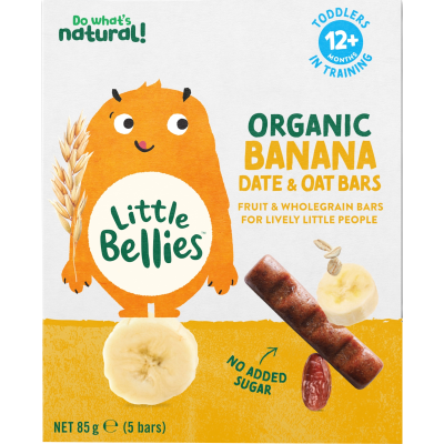 Little Bellies Organic Banana Date & Oat Bars 12+ Months 5 x 17g