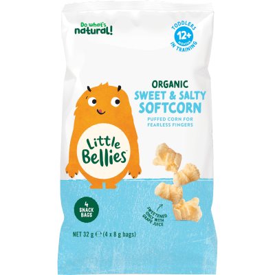 Little Bellies Organic Sweet & Salty Softcorn Snack 12+ Months 4 x 8g