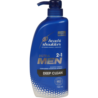 Head & Shoulders Ultra 2 in 1 Men Deep Clean Shampoo + Conditioner 750ml