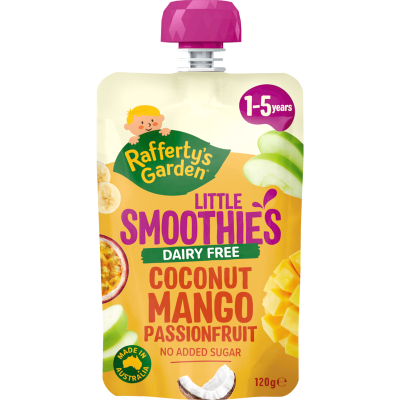 Rafferty's Garden Little Smoothies Dairy Free Coconut Mango Passionfruit 1-5 Years 120g