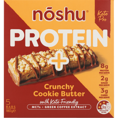 Noshu Crunchy Cookie Butter Protein Bar 5 x 36g