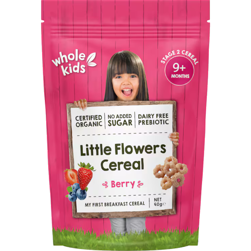 Whole Kids Berry Little Flower Cereal 40g