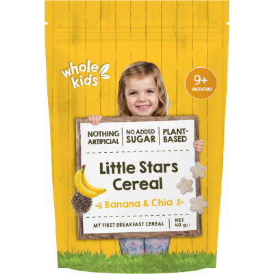 Whole Kids Banana & Chia Little Stars Cereal 9+ Months 40g