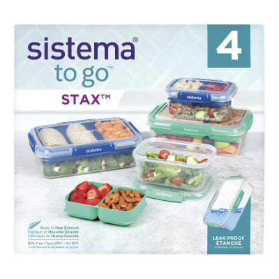 Sistema Stax to Go Food Container Set 1pk