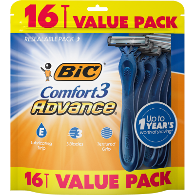 Bic Comfort 3 Advance Shaver Value Pack 16pk