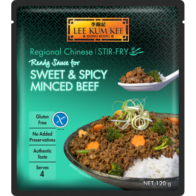 Lee Kum Kee Gluten Free Sweet & Spicy Minced Beef Ready Sauce 120g