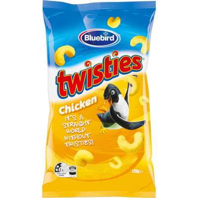 Bluebird Twisties Chicken Corn Snacks 120g