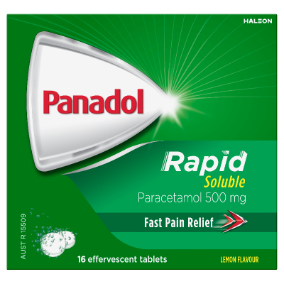 Panadol Rapid Soluable Paracetamol 500mg Tablets 16pk