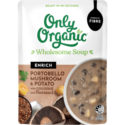 Only Organic Enrich Portobello Mushroom & Potato Wholesome Soup 320g