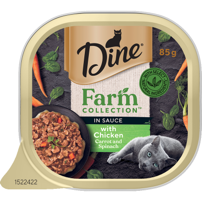Dine Farm Collection In Sauce with Chicken Carrot & Spinach Pet Food 85g