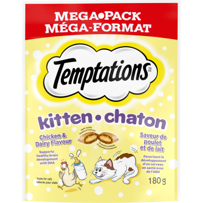 Temptations Chicken & Dairy Flavour Treats For Cats 180g