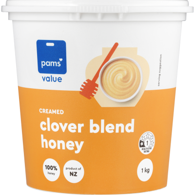 Pams Value Creamed Clover Blend Honey 1kg