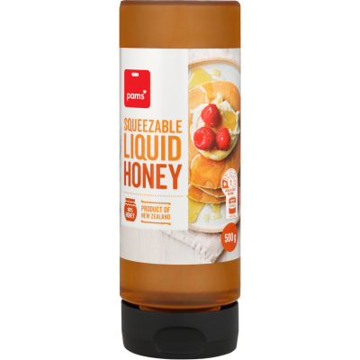 Pams Squeezable Liquid Honey 500g